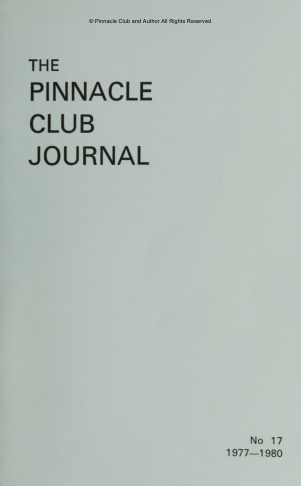 The Pinnacle Club Journal No.-17 1977-1980 cover